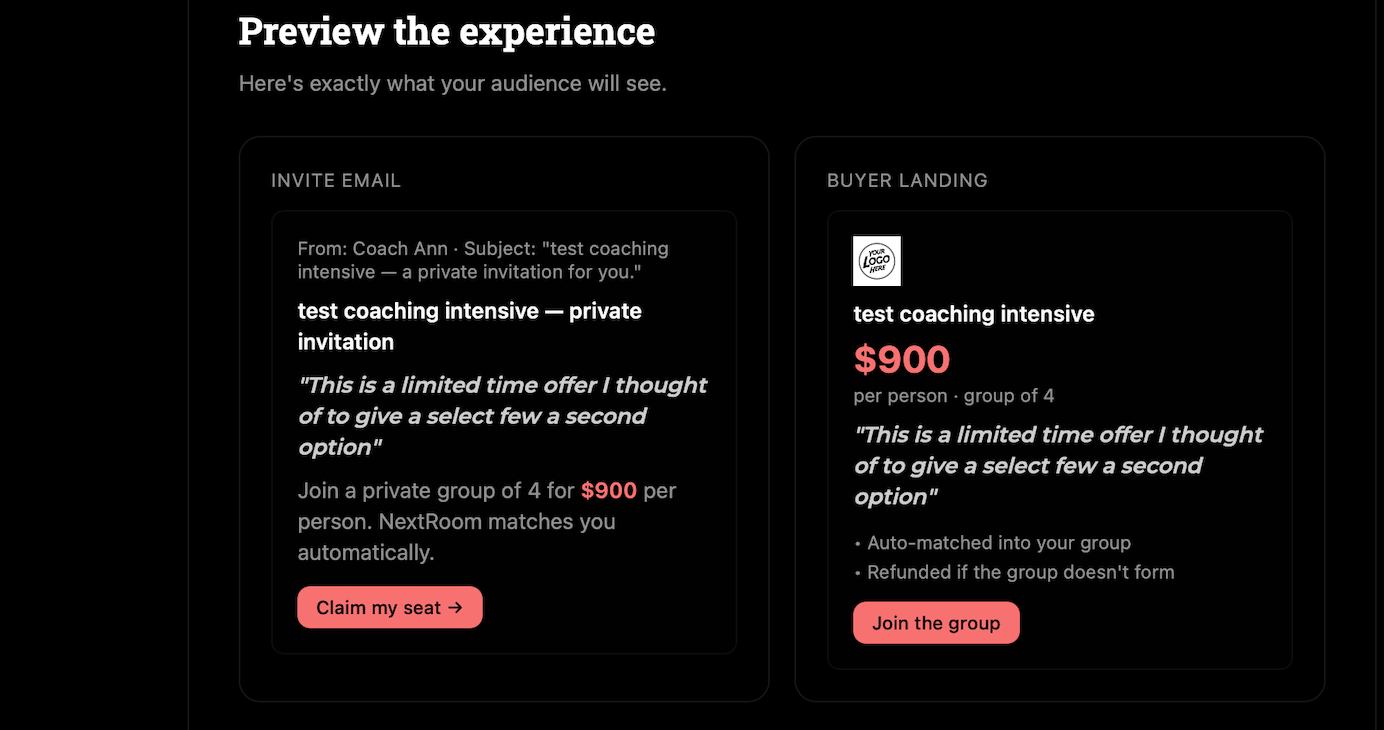 Your branded buyer landing page
